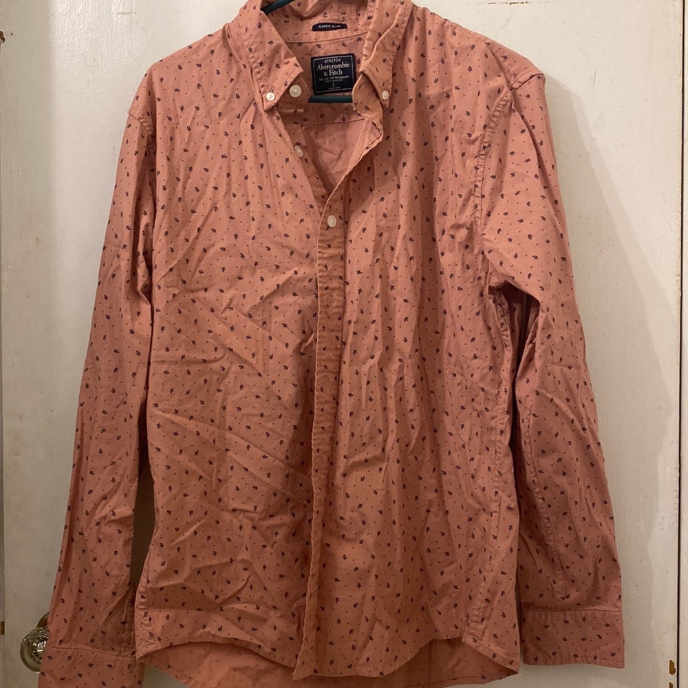Abercrombie & Fitch Stretch Super Slim Stripe Men’s Size Small Button Up Shirt